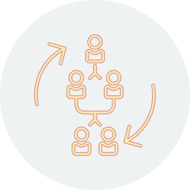 Ok ikonu vektör illüstrasyonlu insanlar