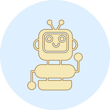 robot ikon vektör illüstrasyonu
