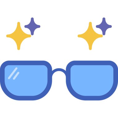 Gözlük. Web simgesi basit illüstrasyon