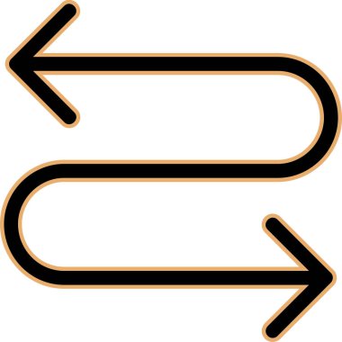 iki yönlü vektör simgesi, dış hat vektörü