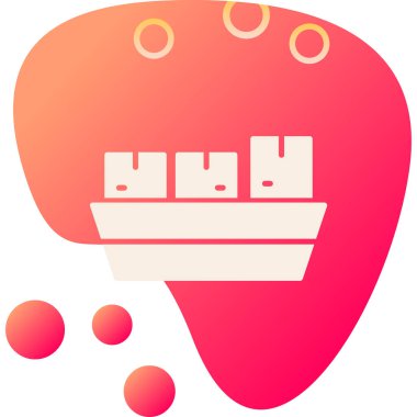 Vektör çizimi. Bir kutu yiyecek..