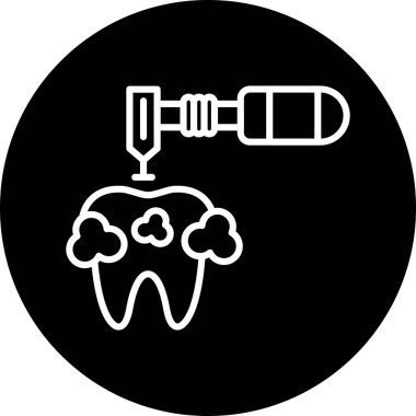 diş simgesi vektör illüstrasyonu