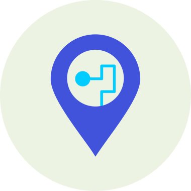 Konumu PIN simgesi, basit vektör çizim