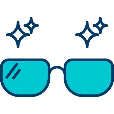 Gözlük. Web simgesi basit illüstrasyon