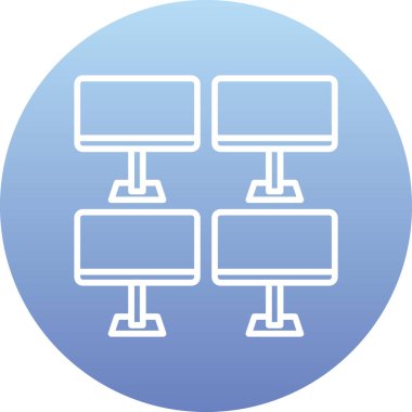 Bilgisayar ekranı. Web simgesi basit tasarım