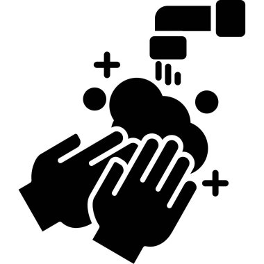 El yıkama ikonu. Web için el yıkama vektör simgesinin ana hatları