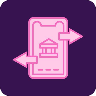 Banka. Web simgesi basit illüstrasyon