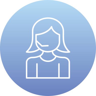 Kadın simgesi, vektör illüstrasyonu