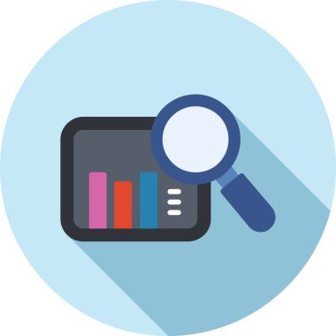 Veri analiz simgesi, vektör illüstrasyonu