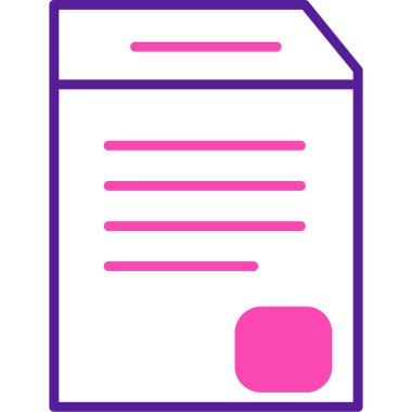 Belge. Web simgesi basit illüstrasyon