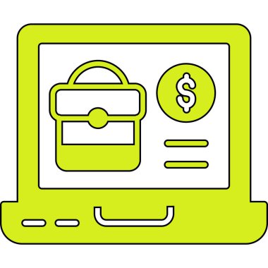 Dolar sembollü cüzdan. cüzdan ve dolar vektör simgesi ile özet para ince çizgi izole