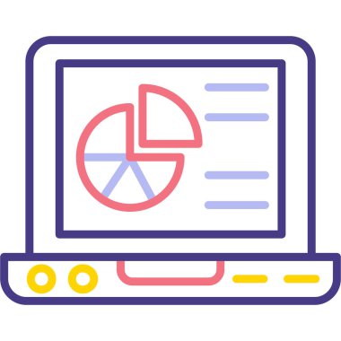 Veri analizi. Web simgesi basit illüstrasyon