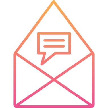 e- posta iletisi simgesi ana hat biçiminde