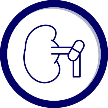 İnsan böbrek simgesinin vektör çizimi