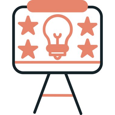 İş fikri düz simgesi