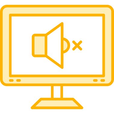 Konuşma kabarcığı vektör illüstrasyon tasarımlı bilgisayar ekranı