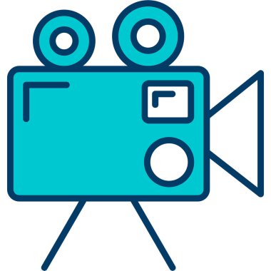 Film. Web simgesi basit illüstrasyon