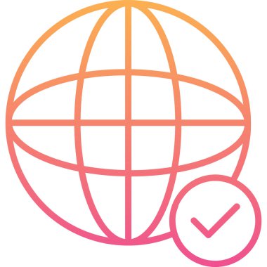 Dünya. Web simgesi basit illüstrasyon