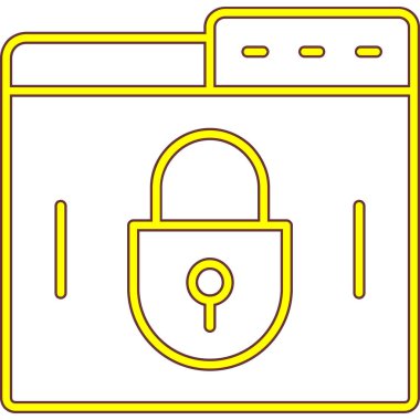 kilit simgesi, vektör illüstrasyonu