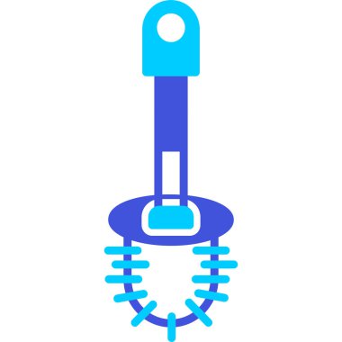 Bahçe aletinin mavi simgesi. Beyaz arka planda izole edilmiş bir resim. vektör.