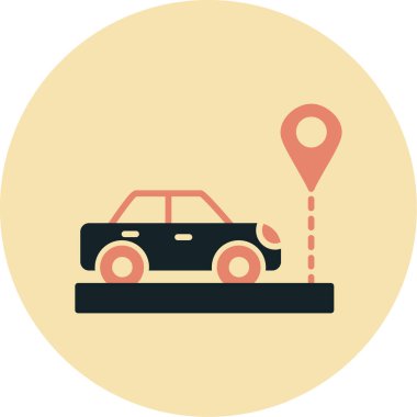 araba simgesi vektör illüstrasyonu