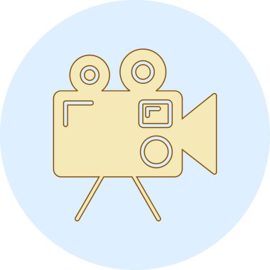 Film. Web simgesi basit illüstrasyon