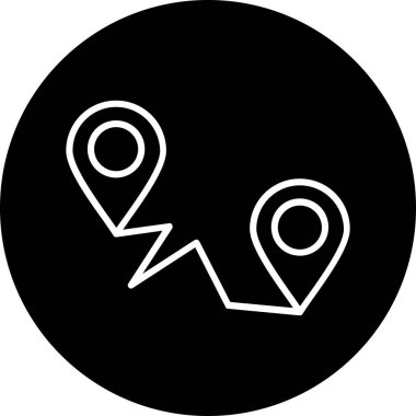 Vektör konumu simge illüstrasyonu