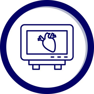 Kalp. Web simgesi basit illüstrasyon