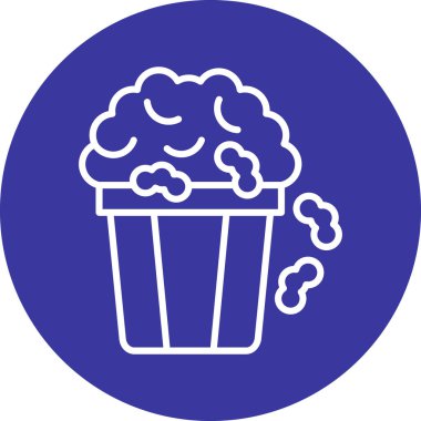 Patlamış mısır. Web simgesi basit illüstrasyon