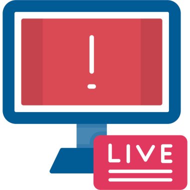 Canlı akış vektör simgesi