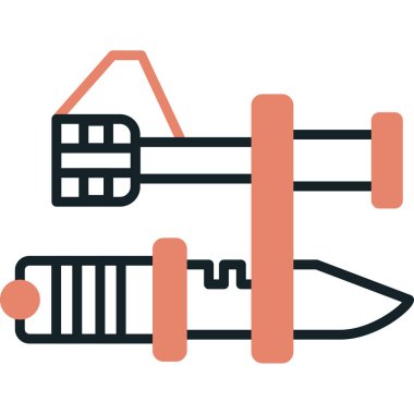 Tek bir izole kalemin vektör çizimi