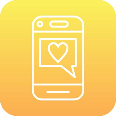 Sohbet ileti simgesi, vektör illüstrasyonu