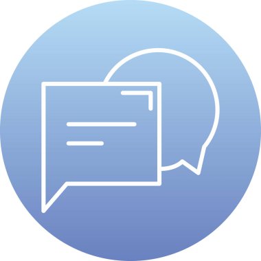 vektör Sohbeti düz simgesi