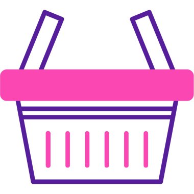 Bir alışveriş sepetinin vektör çizimi