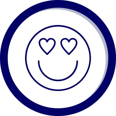 aşk kalp ikonu, vektör illüstrasyonu