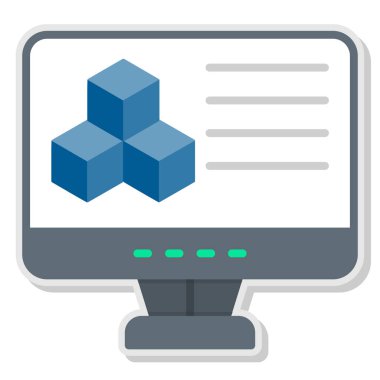 bilgisayar ekran simge vektör çizim