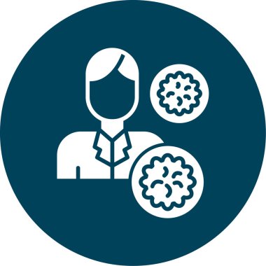 Koruyucu maskeli bir kadının vektör çizimi