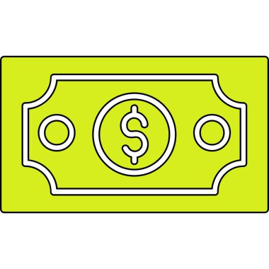 Dolar gagası ikon vektör illüstrasyonu