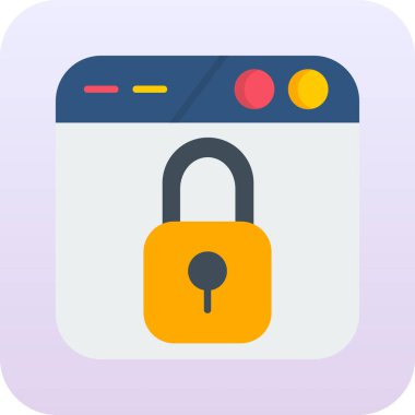 beyaz arkaplanda izole edilmiş düz biçimdeki asma kilit simgesi.