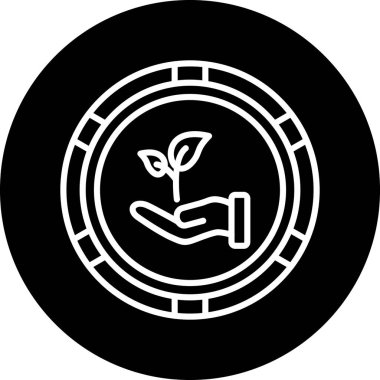 Bir bitki simgesinin vektör illüstrasyonu