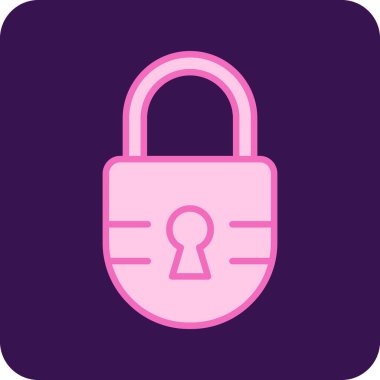 Bir kilit simgesinin vektör illüstrasyonu