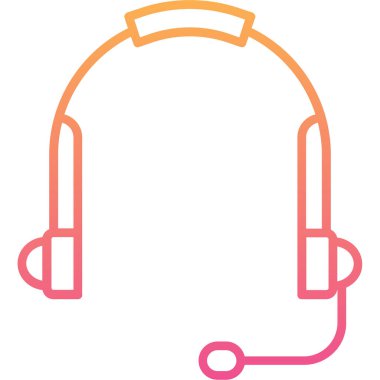 Kulaklık simgesi, vektör illüstrasyonu