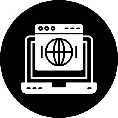 İnternet web simgesi basit tasarım