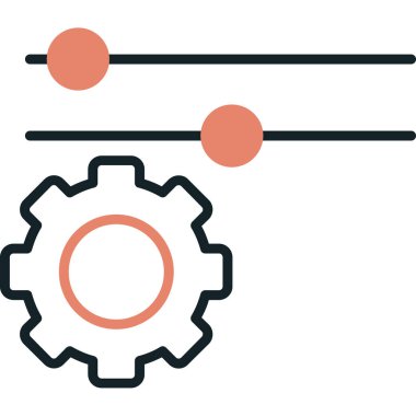 ayarlar web simgesi basit vektör illüstrasyonu