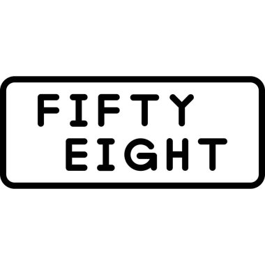 58 numara işaret vektör çizimi tasarımı