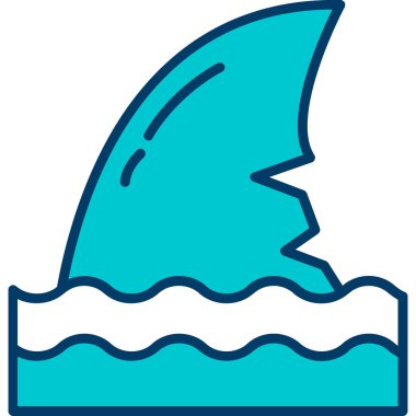 Mavi balina simgesinin vektör çizimi