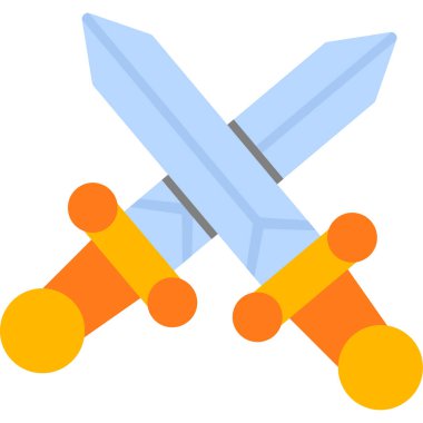 Kılıç. Web simgesi basit illüstrasyon