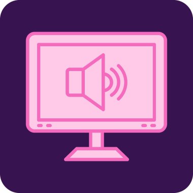 Bilgisayar ekranı. Web illüstrasyonu basit tasarım