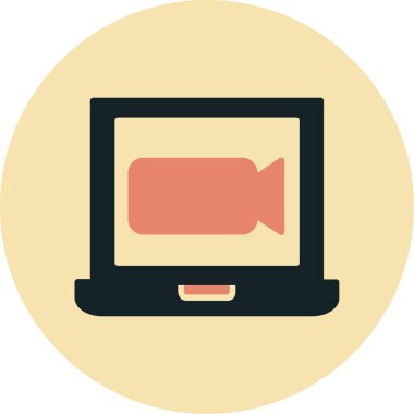 Dizüstü bilgisayar simgesi vektör çizimi