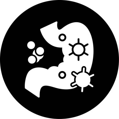 Virüsün bir simgesinin vektör çizimi